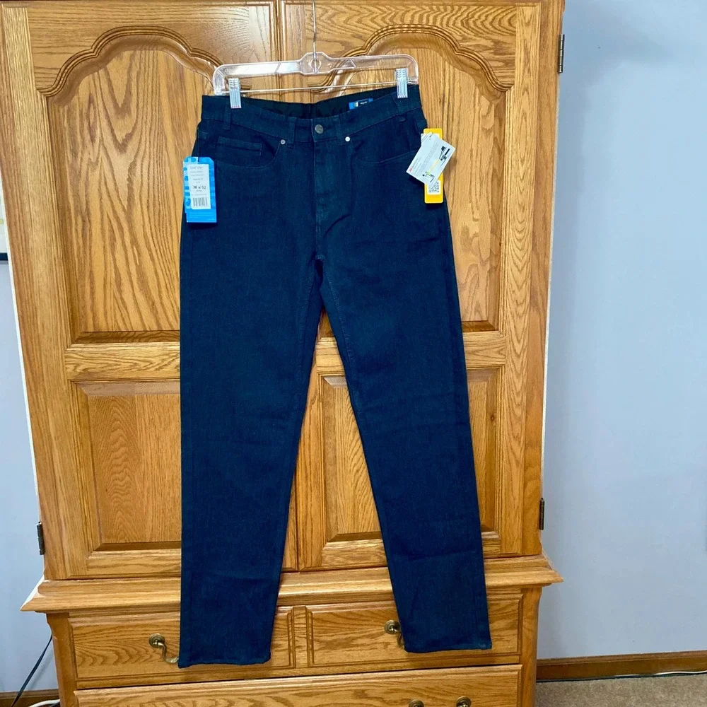 Swrve Regular Fit Jeans Cycling 4-Way Stretch Indigo Blue Cordura Sz‎ 30x34 NWT